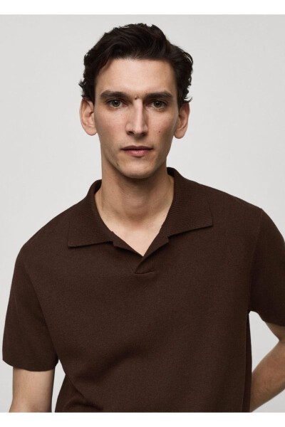 Textured Cotton Polo Shirt - 7