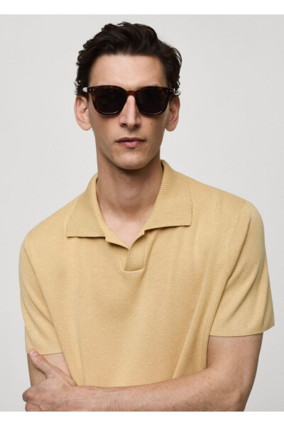 Textured Cotton Polo Shirt - 8