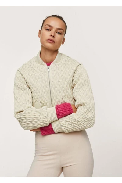 Textured Cropped Jacket - 1