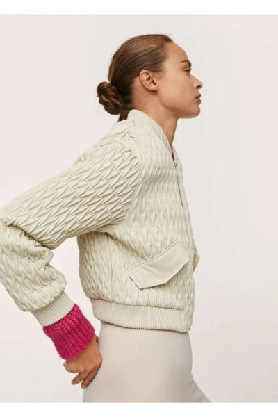 Textured Cropped Jacket - 7