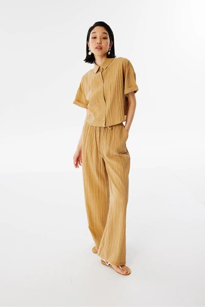 Textured double-cuff shirt - TWIST (1)