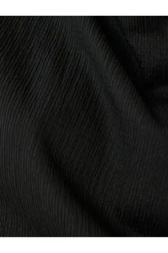 Textured Drape Collar Sleeveless Blouse - 6