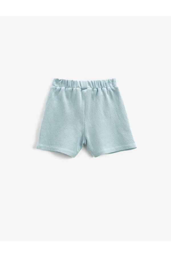 Textured Drawstring Shorts with Pockets - 11