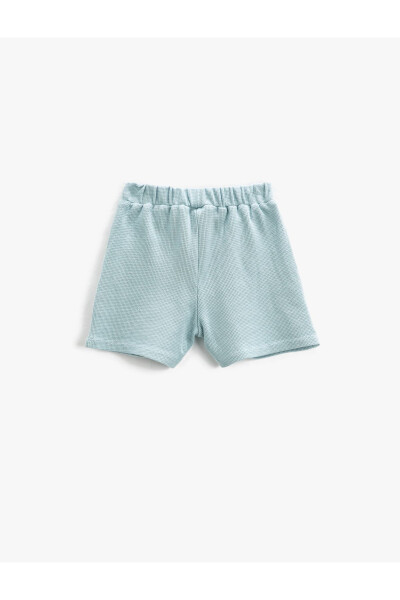 Textured Drawstring Shorts with Pockets - 7