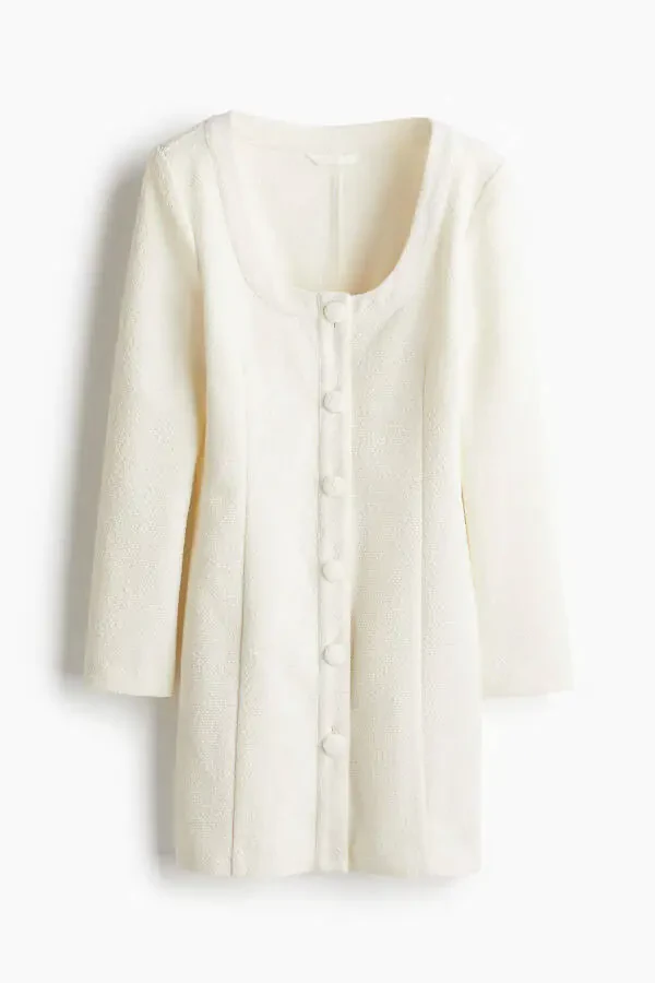 Textured fabric dress - 4