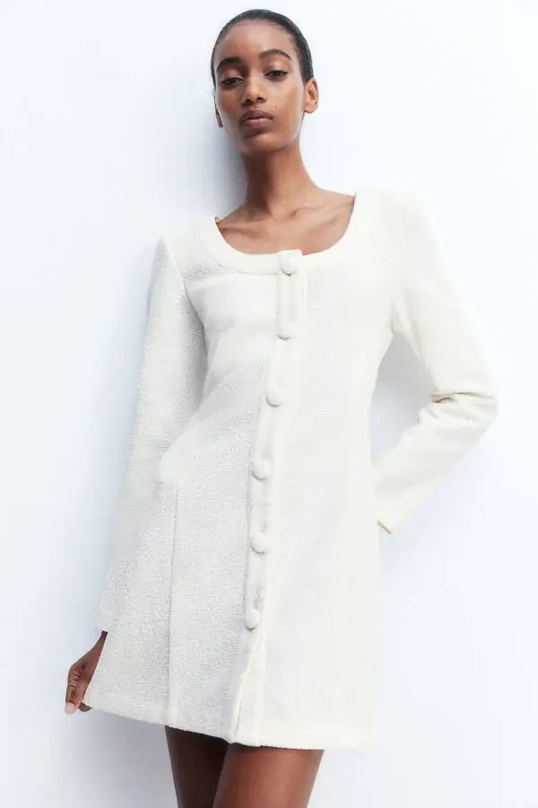 Textured fabric dress - 1