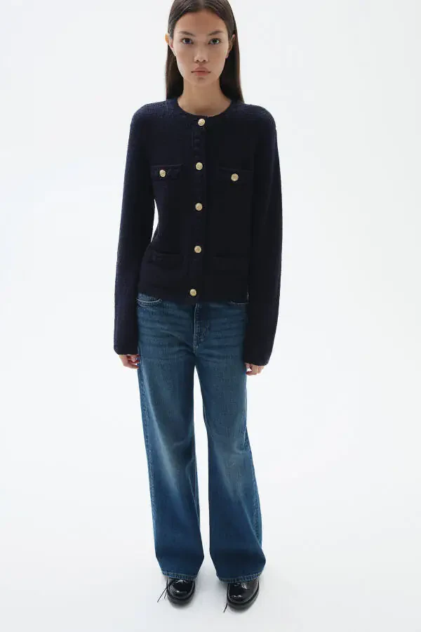 Textured Knit Cardigan - 2