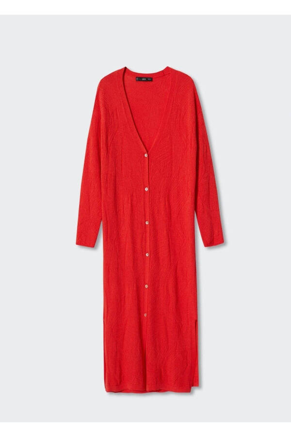 Textured Long Cardigan - 3