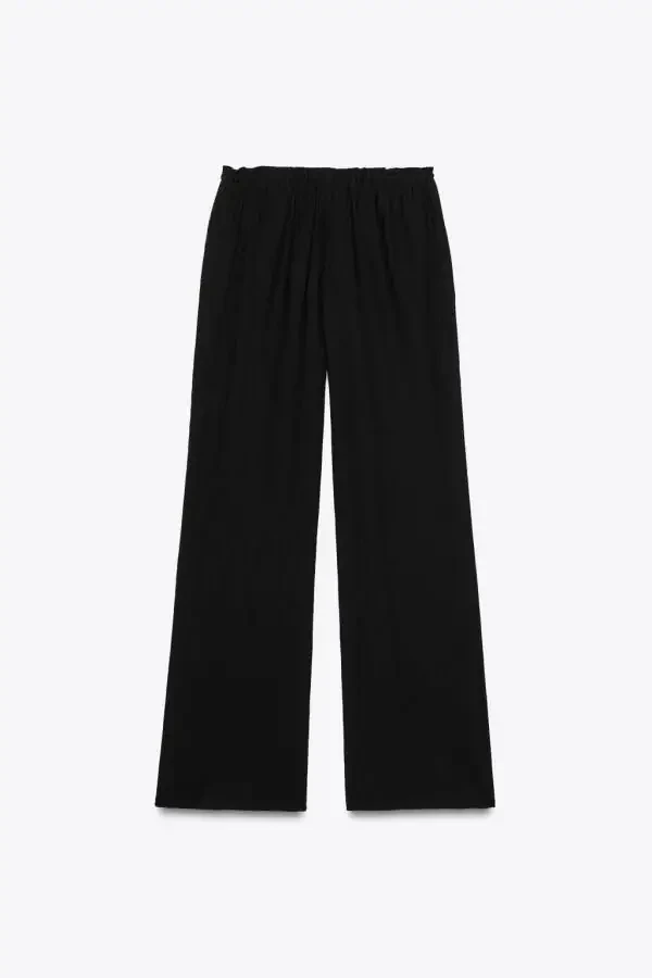 TEXTURED PANTS - Black - 6