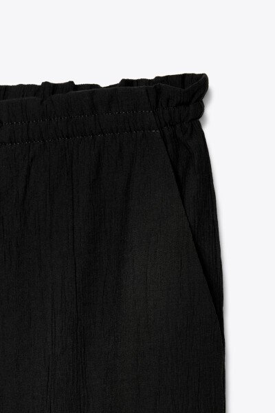 TEXTURED PANTS - Black - 7