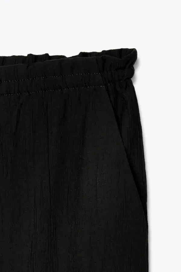 TEXTURED PANTS - Black - 7