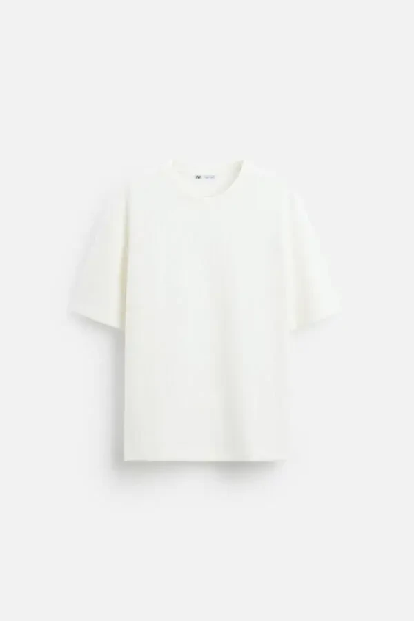 TEXTURED RELAXED FIT T-SHIRT-Dirty-white - 7