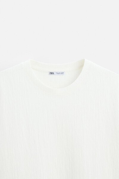 TEXTURED RELAXED FIT T-SHIRT-Dirty-white - 9