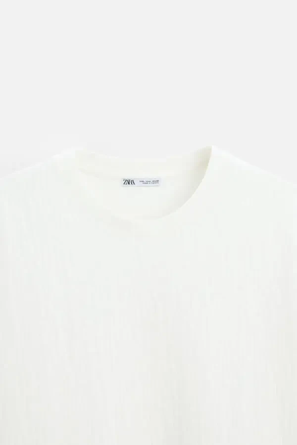 TEXTURED RELAXED FIT T-SHIRT-Dirty-white - 9