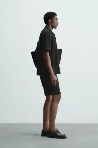 TEXTURED SHIRT-Black - 4