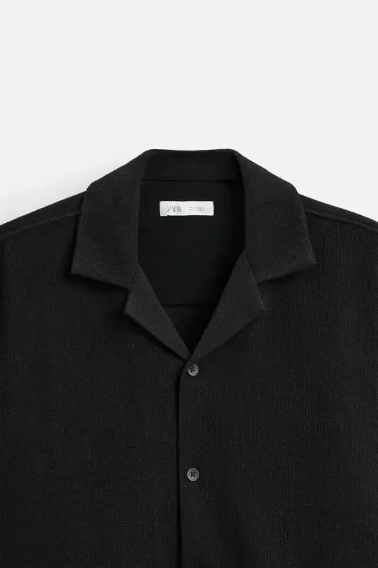 TEXTURED SHIRT-Black - 9