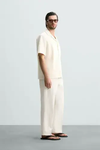 TEXTURED SHIRT-Ecru - 4