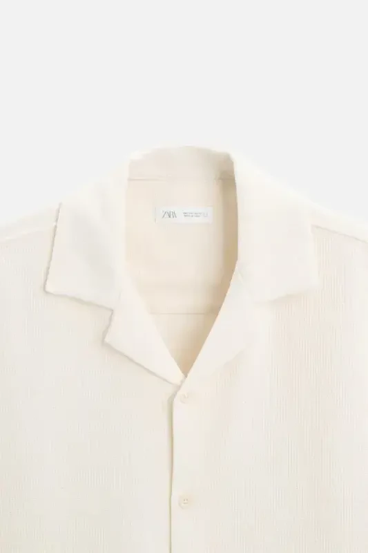 TEXTURED SHIRT-Ecru - 8