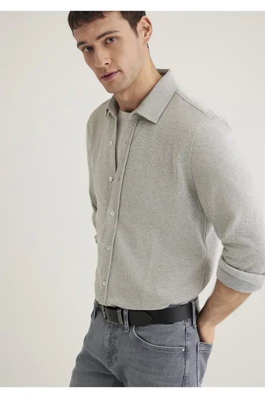 Textured Shirt Slim Fit 0211524-86961-Y - 1