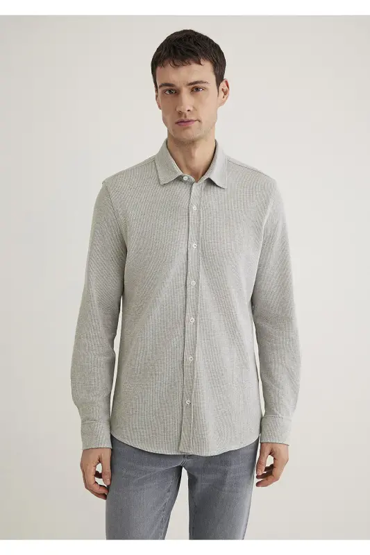 Textured Shirt Slim Fit 0211524-86961-Y - 4
