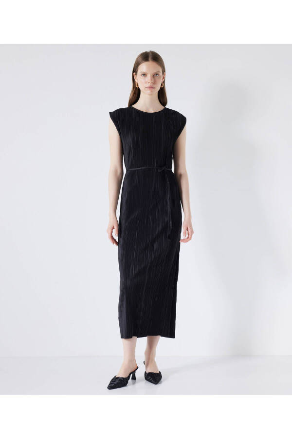 Textured Straight Cut Dress - 5