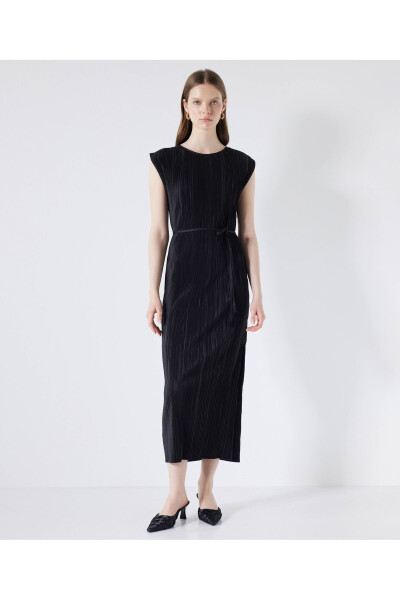 Textured Straight Cut Dress - 1