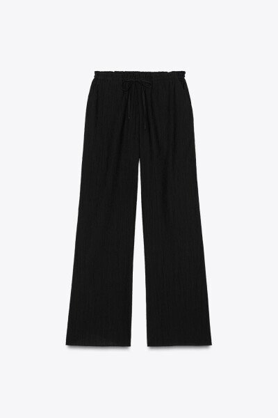 TEXTURED TROUSERS-Black - MODAZONE (1)