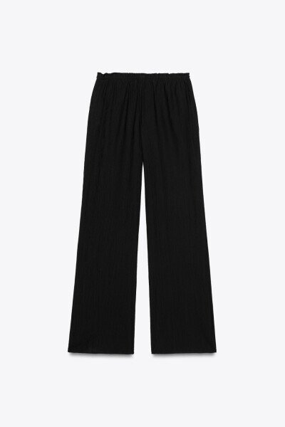 TEXTURED TROUSERS-Black - 3