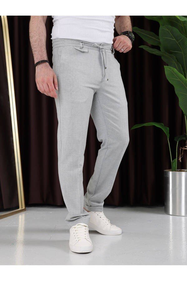 Textured Waffle Knit Jogger Pants - 3