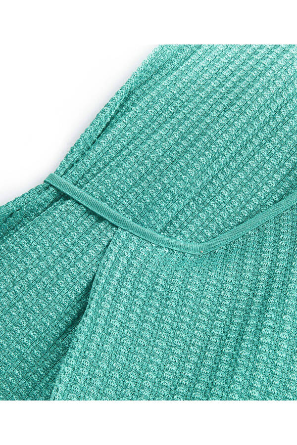 Textured wrap dress - 4