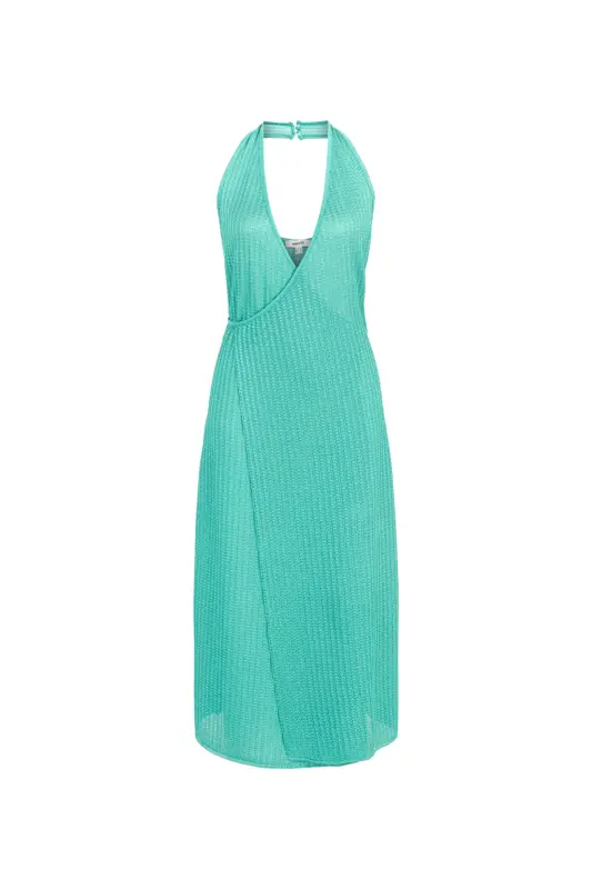Textured wrap dress - 3
