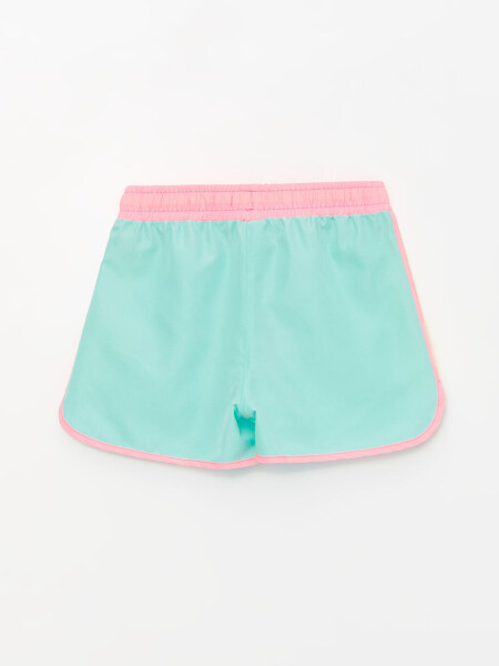 Тез қурийдиган белбағли қиз болалар учун денгиз шорти — яшил - LC WAIKIKI (1)