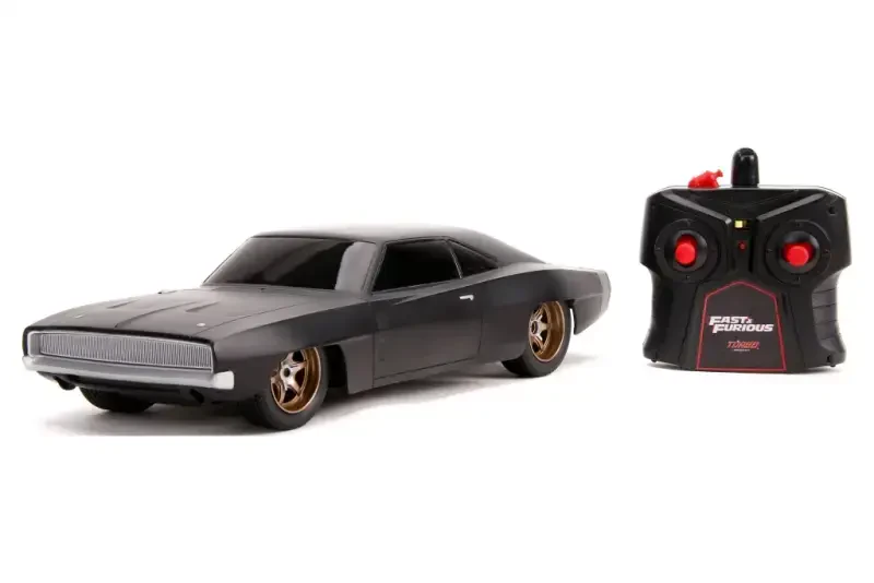 Tezkor va g'azabli 1: 16 Domning 1968 Dodge Charger Widebody RC Radio Control mashinalari (Qora) - 10