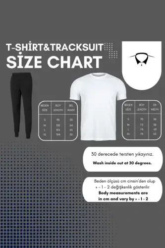 Thatssofetch Mor T-shirt Siyah Eşofman Altı Jogger - Baskılı Alt Üst Takım Bisiklet Yaka-Mor Siyah - 3