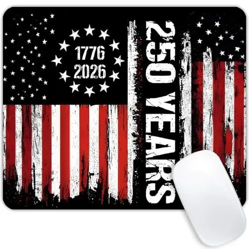 The 250th Anniversary of the United States Customized Mousepad Non-Slip Rubber Base Mouse Pads for Computers Laptop 