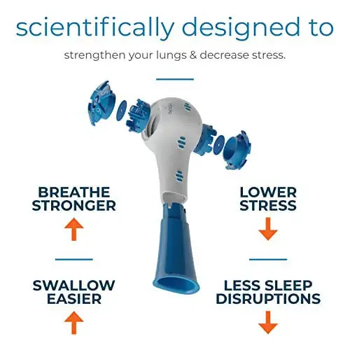 THE BREATHER │ Natural Breathing Exerciser Trainer For Drug-Free Respiratory Therapy │ Breathe Easier with Stronger Lungs │ Guided Mobile Training App Included - 2