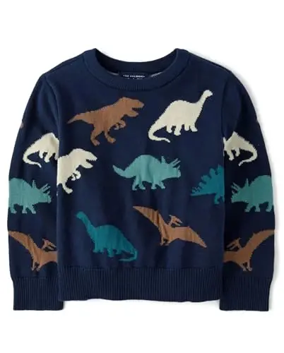 The Children's Place Baby Boys' and Toddler Crew Neck Pullover Sweater - MODAZONE