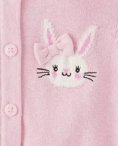 The Children's Place Baby Girls' and Toddler Long Sleeve Knit Button Front Cardigan - 2