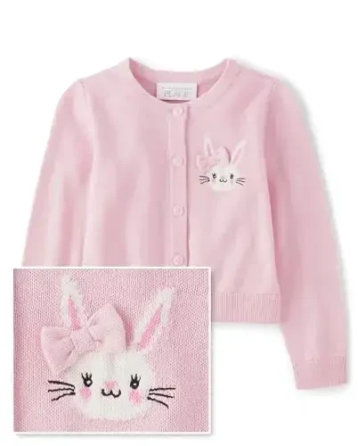 The Children's Place Baby Girls' and Toddler Long Sleeve Knit Button Front Cardigan - 3