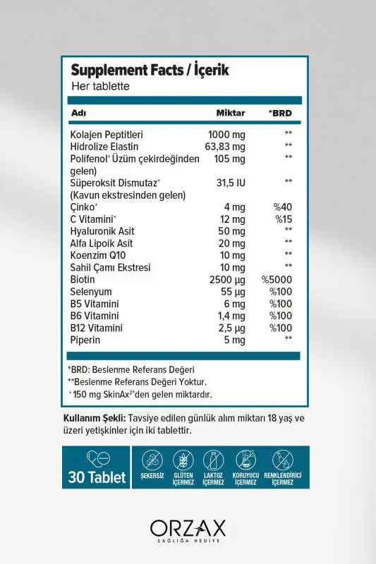 The Collagen Beauty Elastin 30 Tablet - 2