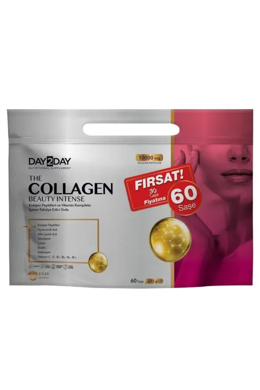 The Collagen Beauty Intense 60 Saşe X 12 g | Çilek Aromalı - DAY2DAY