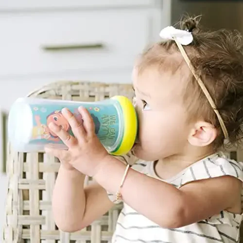 The First Years Cocomelon Kids Insulated Sippy Cups - Dishwasher Safe Spill Proof Toddler Cups - Ages 12 Months and Up - 9 Ounces - 2 Count - 4