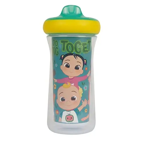 The First Years Cocomelon Kids Insulated Sippy Cups - Dishwasher Safe Spill Proof Toddler Cups - Ages 12 Months and Up - 9 Ounces - 2 Count (Pack of 12) - 3