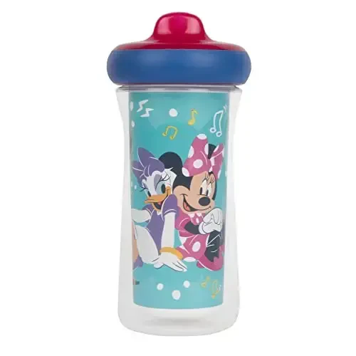 The First Years Disney Minnie Mouse Izolyatsiya Qilingan Qadahlar - Tishlashga Chidamli Qattiq Burunli Izolyatsiya Qilingan Bolalar Qadahlari - 9 Unsiya - 2 Dona - 3