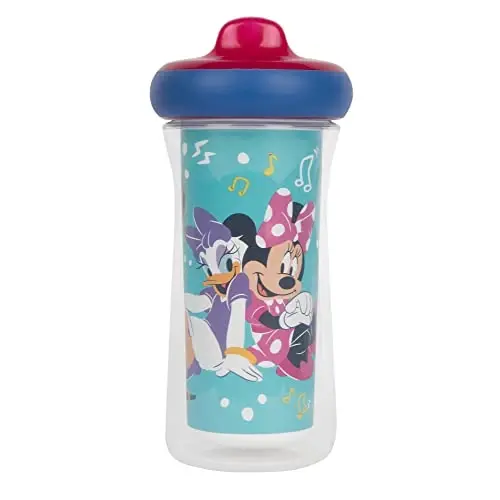 The First Years Disney Minnie Mouse Izolyatsiya Qilingan Qadahlar - Tishlashga Chidamli Qattiq Burunli Izolyatsiya Qilingan Bolalar Qadahlari - 9 Unsiya - 2 Dona - 3