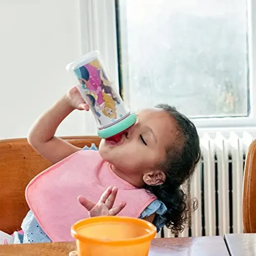 The First Years Disney Princess Kids Insulated Sippy Cups - Dishwasher Safe Spill Proof Toddler Cups - Ages 12 Months and Up - 9 Ounces - 2 Count - 3