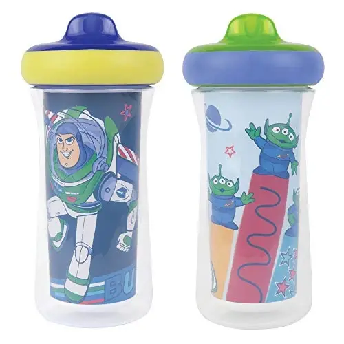 The First Years Disney/Pixar История игрушек Детские изолированные поильники - Моющиеся в посудомоечной машине, небьющаяся посуда для малышей - для детей старше 12 месяцев - 9 унций - 2 штуки - THE FIRST YEARS