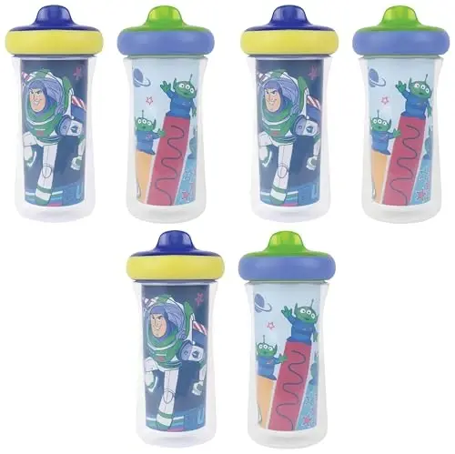 The First Years Disney/Pixar Toy Story Insulated Sippy Cups, 9 Ounces (Pack of 6) - 1