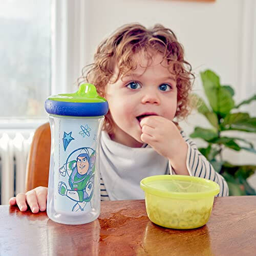 The First Years Disney/Pixar Toy Story Kids Insulated Sippy Cups - Dishwasher Safe Spill Proof Toddler Cups - Ages 12 Months and Up - 9 Ounces - 2 Count - 3