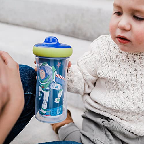 The First Years Disney/Pixar Toy Story Kids Insulated Sippy Cups - Dishwasher Safe Spill Proof Toddler Cups - Ages 12 Months and Up - 9 Ounces - 2 Count - 5